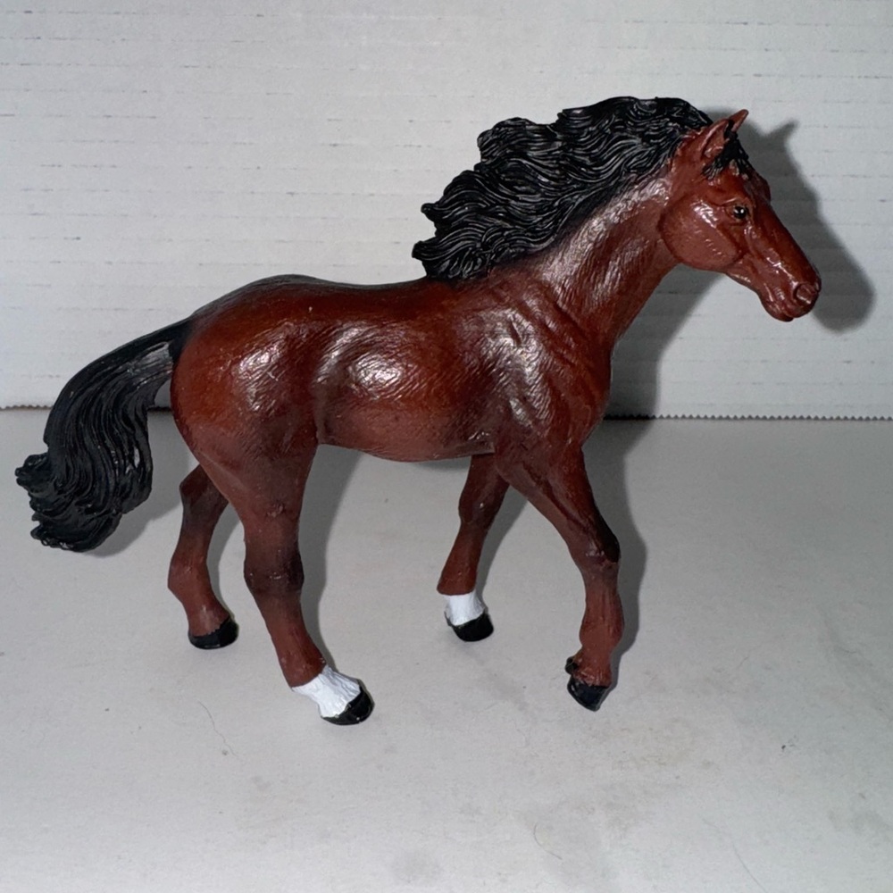 5" Horse Figure Bay Brown White Socks 5" Blip Toys 2008